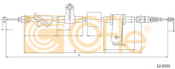 COFLE 12.0101 Cable, parking brake